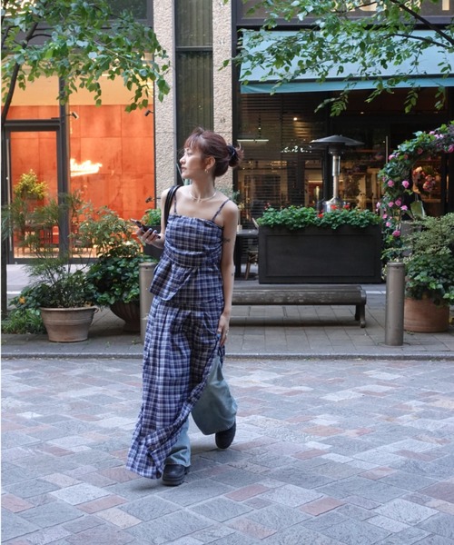 TEEN BOOP（ティーンブープ）の「チェックギャザーキャミ（シャツ/ブラウス・レディース・ネイビー/レッド・FREE）」の18枚目の写真