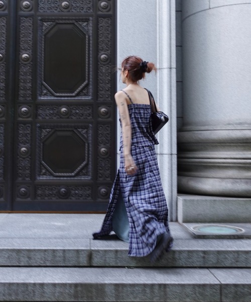 TEEN BOOP（ティーンブープ）の「チェックギャザーキャミ（シャツ/ブラウス・レディース・ネイビー/レッド・FREE）」の7枚目の写真