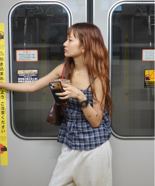 TEEN BOOP（ティーンブープ）の「チェックギャザーキャミ（シャツ/ブラウス・レディース・ネイビー/レッド・FREE）」の20枚目の写真