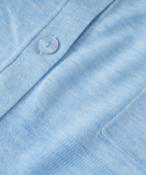 La boutique BonBon(ラブティックボンボン)の「【さらっとした着心地】シアーポケット付きカーディガン(カーディガン/ボレロ・レディース・オフホワイト/サックスブルー/ライトグレー/イエロー・FREE)」の8枚目の写真