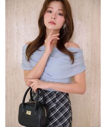 MERCURYDUO | ドレープオフショルコンパクトニット(ニット/セーター)