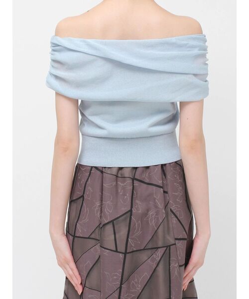 MERCURYDUO（マーキュリーデュオ）の「ドレープオフショルコンパクトニット（ニット/セーター・レディース・ホワイト/ライトブルー/チャコールグレー・FREE）」の14枚目の写真