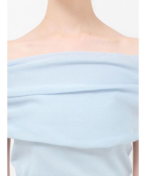 MERCURYDUO（マーキュリーデュオ）の「ドレープオフショルコンパクトニット（ニット/セーター・レディース・ホワイト/ライトブルー/チャコールグレー・FREE）」の15枚目の写真