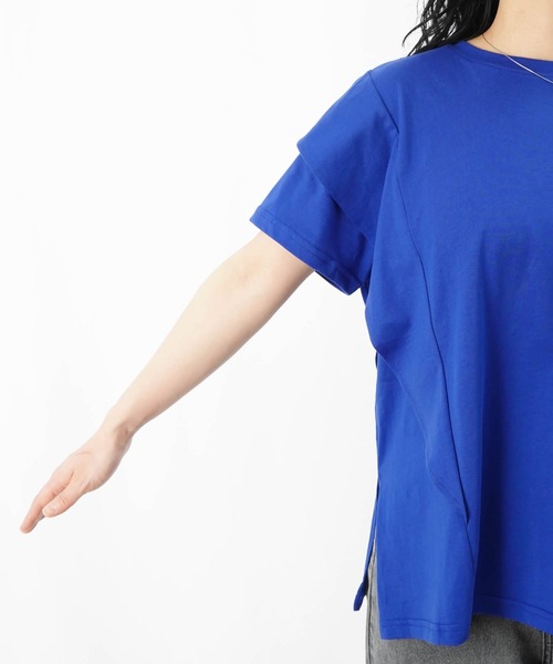 LUCA/LADY LUCK LUCA(ルカ/レディラックルカ)の「LC/LLL サイドフリルT(Tシャツ/カットソー・レディース・ブラック/オフホワイト/ブルー・FREE)」の22枚目の写真