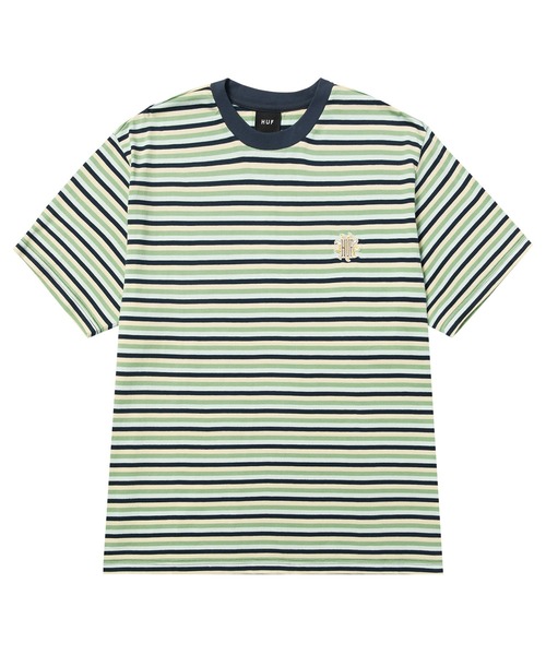 Tシャツ・カットソー HUECLOSET pigment mix stripe long sleeves CROSS&STITCH USAコットンロングスリーブ Tシャツ 長袖 無地