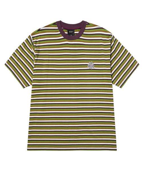 HUF ハフ　ボーダーTシャツ　Lサイズ　半袖Tシャツ APOLLO STRIPED KNIT BOXY / HUF ストライプ ボーダー Tシャツ