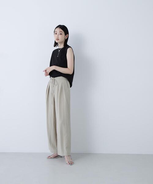 NATURAL BEAUTY BASIC(ナチュラルビューティーベーシック)の「◇リボンベルトリラクシータックパンツ(その他パンツ・レディース・ベージュ/ブラウン・MEDIUM/P/S/SMALL)」の12枚目の写真