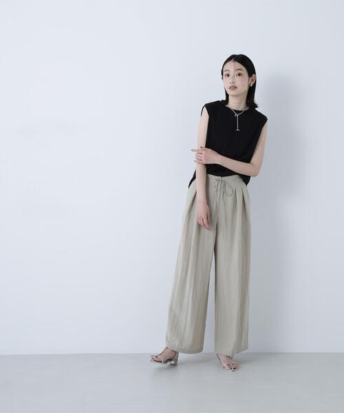 NATURAL BEAUTY BASIC(ナチュラルビューティーベーシック)の「◇リボンベルトリラクシータックパンツ(その他パンツ・レディース・ベージュ/ブラウン・MEDIUM/P/S/SMALL)」の13枚目の写真