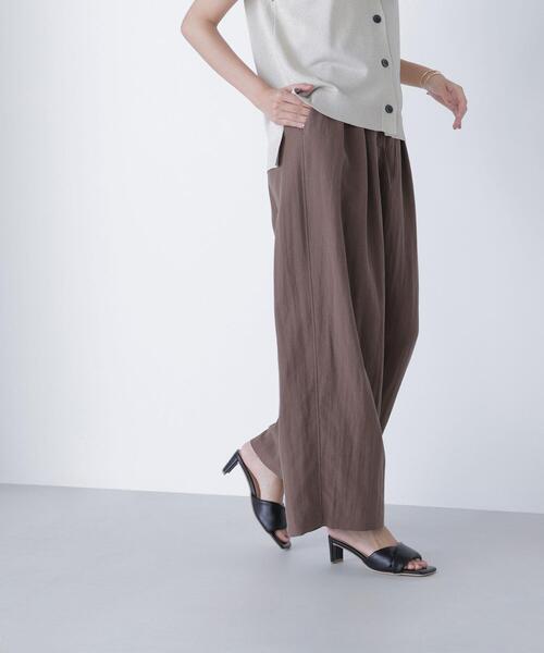 NATURAL BEAUTY BASIC(ナチュラルビューティーベーシック)の「◇リボンベルトリラクシータックパンツ(その他パンツ・レディース・ベージュ/ブラウン・MEDIUM/P/S/SMALL)」の6枚目の写真