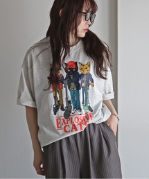 アニマルプリント スリムギャザーTシャツ trim_fce_item65f80ba0848eb.jpg
