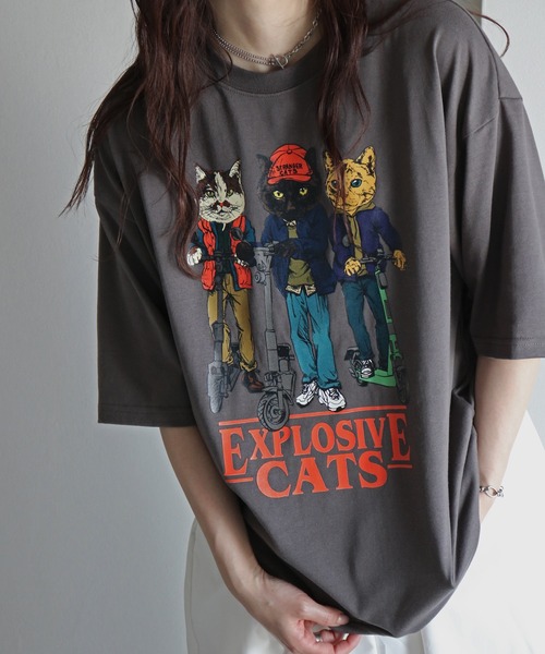 [RADINEO]★24SS★韓国人気★CATS T-SHIRTS org.jpg