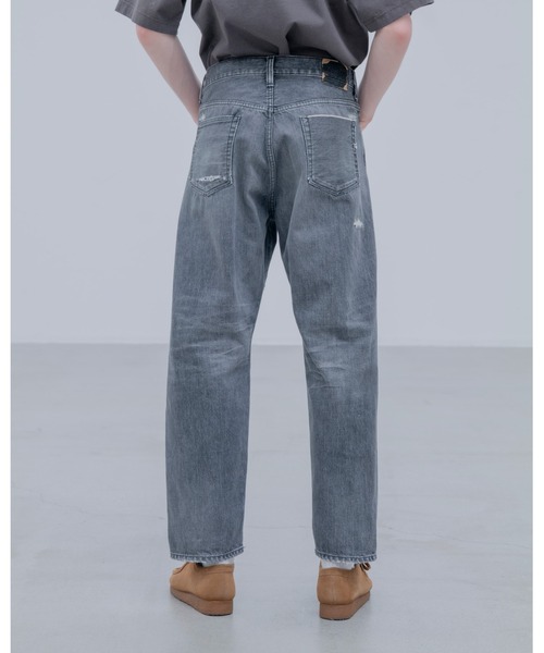 UNIFORM EXPERIMENT リペア加工 DAMAGED DENIM 4 DAMAGED DENIM REGULAR-FIT JEANS（デニムパンツ）｜uniform