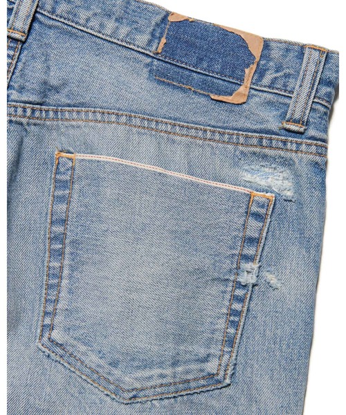 UNIFORM EXPERIMENT リペア加工 DAMAGED DENIM 4 DAMAGED DENIM REGULAR-FIT JEANS（デニムパンツ）｜uniform