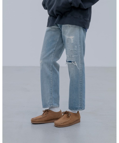 DAMAGED DENIM REGULAR-FIT JEANS（デニムパンツ）｜uniform