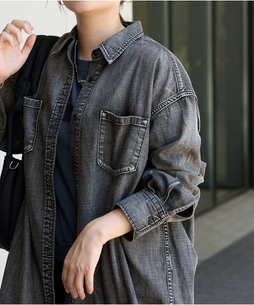 JOURNAL STANDARD(ジャーナルスタンダード)の「《追加》ライトオンスデニムシャツ(シャツ/ブラウス・レディース・キャメル/ブルー系その他/ブラック系その他・FREE)」の15枚目の写真