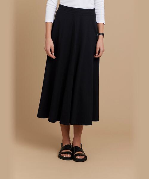 agnes b.(アニエスベー)の「コットン ロング フレアスカート ”Milaine”(スカート・レディース・ブラック・1/2/3)」の2枚目の写真