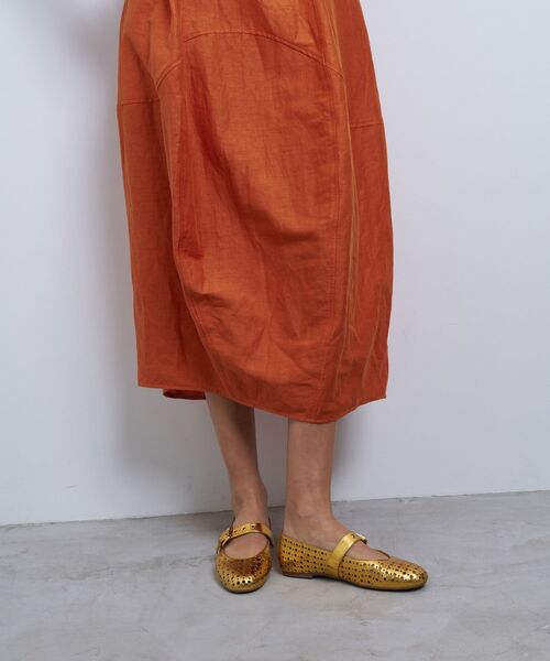 LANVIN en Bleu（ランバンオンブルー）の「リネンカールマイヤーワンピース（ワンピース・レディース・ブラック/グリーン/オレンジ・36/38）」の16枚目の写真