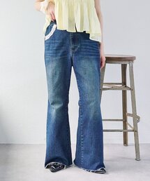 w closet | レース付きフレアデニムパンツ(デニムパンツ)