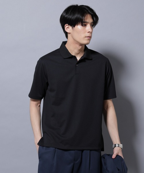 NANO universe（ナノユニバース）の「「N POLO」 AERO FREEZE 鹿の子ポロシャツ（ポロシャツ・メンズ・ブラック/ホワイト・L/M/S）」の2枚目の写真