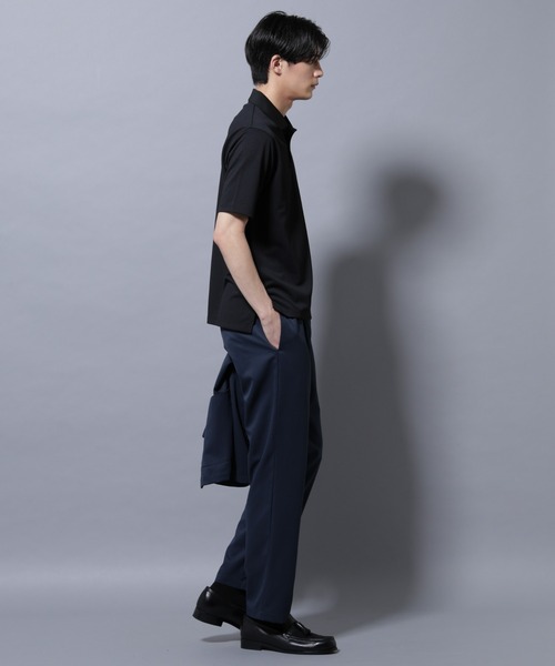 NANO universe（ナノユニバース）の「「N POLO」 AERO FREEZE 鹿の子ポロシャツ（ポロシャツ・メンズ・ブラック/ホワイト・L/M/S）」の15枚目の写真