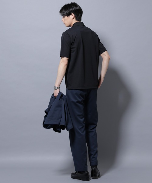 NANO universe（ナノユニバース）の「「N POLO」 AERO FREEZE 鹿の子ポロシャツ（ポロシャツ・メンズ・ブラック/ホワイト・L/M/S）」の16枚目の写真