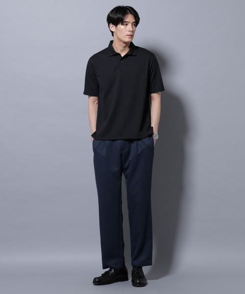 NANO universe（ナノユニバース）の「「N POLO」 AERO FREEZE 鹿の子ポロシャツ（ポロシャツ・メンズ・ブラック/ホワイト・L/M/S）」の13枚目の写真