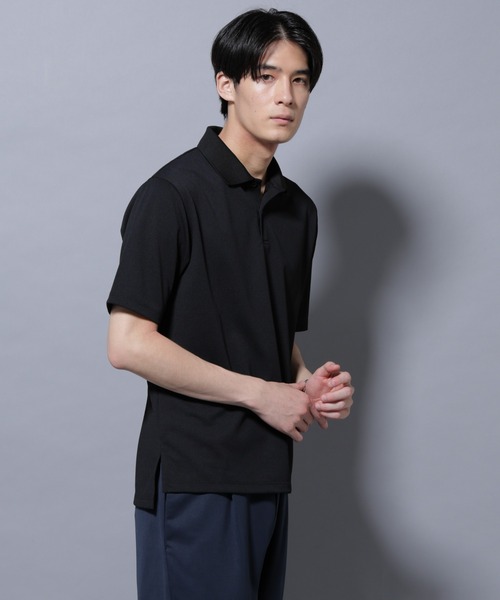 NANO universe（ナノユニバース）の「「N POLO」 AERO FREEZE 鹿の子ポロシャツ（ポロシャツ・メンズ・ブラック/ホワイト・L/M/S）」の11枚目の写真