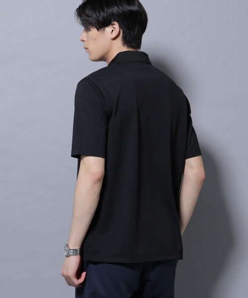 NANO universe（ナノユニバース）の「「N POLO」 AERO FREEZE 鹿の子ポロシャツ（ポロシャツ・メンズ・ブラック/ホワイト・L/M/S）」の12枚目の写真