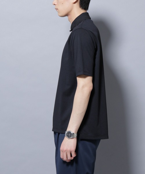 NANO universe（ナノユニバース）の「「N POLO」 AERO FREEZE 鹿の子ポロシャツ（ポロシャツ・メンズ・ブラック/ホワイト・L/M/S）」の17枚目の写真