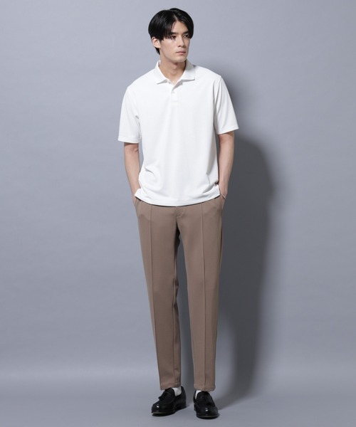 NANO universe（ナノユニバース）の「「N POLO」 AERO FREEZE 鹿の子ポロシャツ（ポロシャツ・メンズ・ブラック/ホワイト・L/M/S）」の6枚目の写真