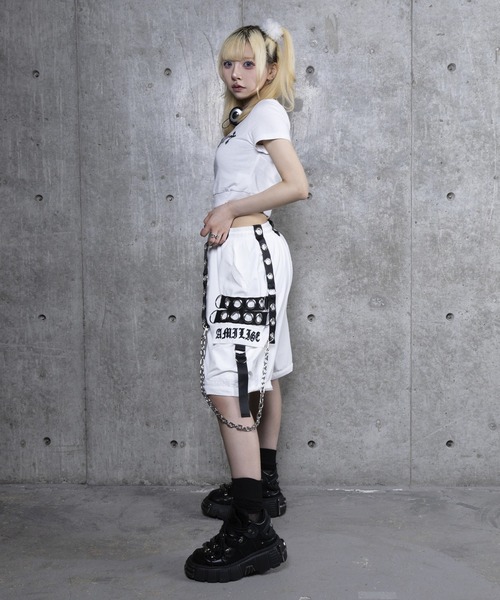 Amilige (REFLEM) サスペンダー付きワイドパンツ Amilige パンツ サスペンダー付きワイドパンツ レディース