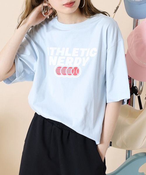NERDY（ノルディ）の「Tシャツ（Tシャツ/カットソー・レディース・ホワイト/ブルー・S/M/L）」の17枚目の写真