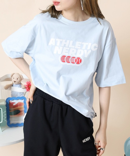 NERDY（ノルディ）の「Tシャツ（Tシャツ/カットソー・レディース・ホワイト/ブルー・S/M/L）」の16枚目の写真