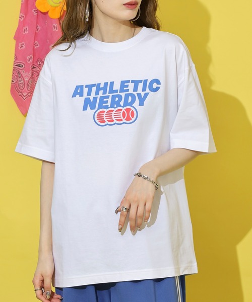 NERDY（ノルディ）の「Tシャツ（Tシャツ/カットソー・レディース・ホワイト/ブルー・S/M/L）」の19枚目の写真