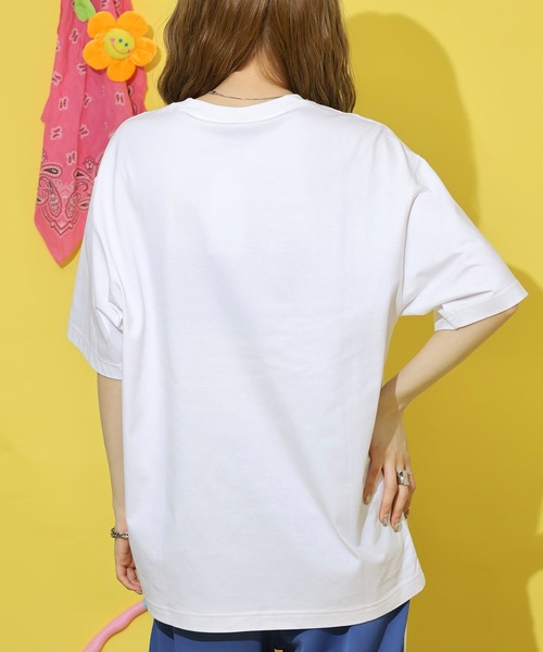 NERDY（ノルディ）の「Tシャツ（Tシャツ/カットソー・レディース・ホワイト/ブルー・S/M/L）」の4枚目の写真