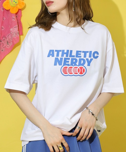 NERDY（ノルディ）の「Tシャツ（Tシャツ/カットソー・レディース・ホワイト/ブルー・S/M/L）」の9枚目の写真