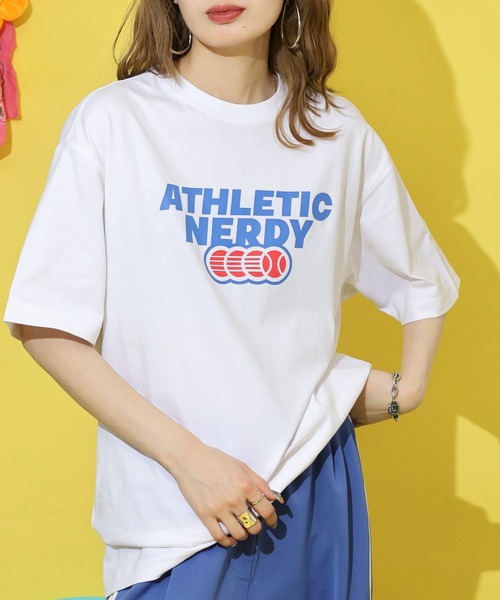 NERDY（ノルディ）の「Tシャツ（Tシャツ/カットソー・レディース・ホワイト/ブルー・S/M/L）」の11枚目の写真