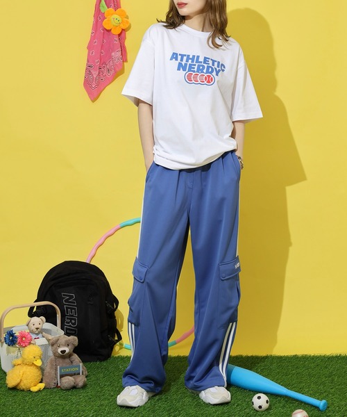 NERDY（ノルディ）の「Tシャツ（Tシャツ/カットソー・レディース・ホワイト/ブルー・S/M/L）」の13枚目の写真