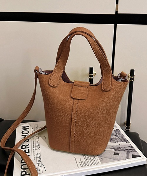 blackdia ocean（ブラックダイヤオーシャン）の「blackdia ocean ストラップ&ポーチ付 2WAYバケットバッグ（ハンドバッグ・レディース・ブラウン/ブラック/アイボリー/ブルーグレー/ピンク/イエロー・FREE）」の21枚目の写真