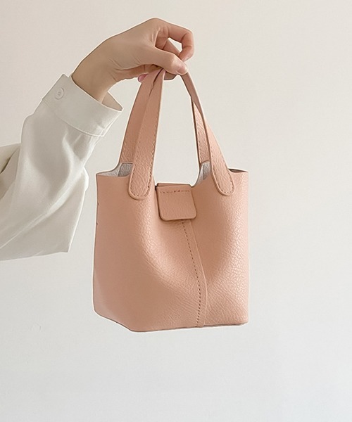 blackdia ocean（ブラックダイヤオーシャン）の「blackdia ocean ストラップ&ポーチ付 2WAYバケットバッグ（ハンドバッグ・レディース・ブラウン/ブラック/アイボリー/ブルーグレー/ピンク/イエロー・FREE）」の11枚目の写真