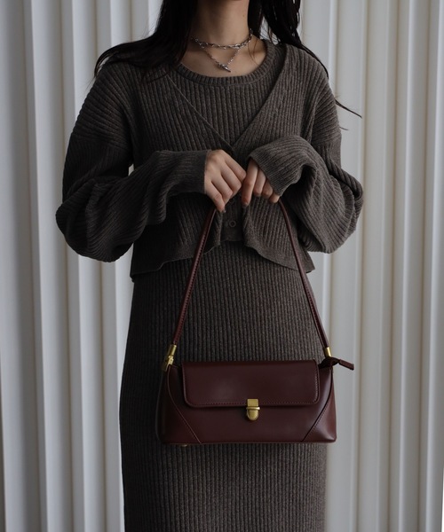 セール】【ベロアニットワンピース＋ショートカーディガン】セット