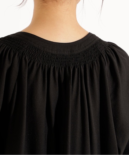 N.（N. Natural Beauty Basic）（エヌエヌナチュラルビューティーベーシック）の「2wayダブルリボンチュニックブラウス（シャツ/ブラウス・レディース・ブラック/ライトグリーン/キャメル・MEDIUM）」の14枚目の写真