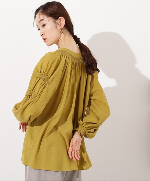 N.（N. Natural Beauty Basic）（エヌエヌナチュラルビューティーベーシック）の「2wayダブルリボンチュニックブラウス（シャツ/ブラウス・レディース・ブラック/ライトグリーン/キャメル・MEDIUM）」の20枚目の写真