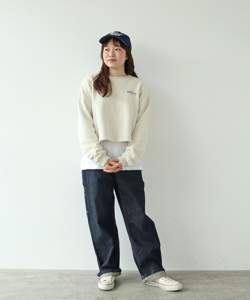 PAR ICI（パーリッシィ）の「NAVYS フレンチテリー スウェットプルオーバー（スウェット・レディース・グレー/アイボリー/グリーン・FREE）」の12枚目の写真