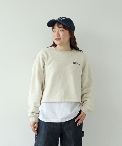 PAR ICI（パーリッシィ）の「NAVYS フレンチテリー スウェットプルオーバー（スウェット・レディース・グレー/アイボリー/グリーン・FREE）」の9枚目の写真