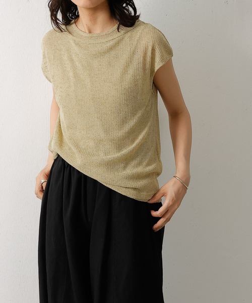 en CAnAF（エンカナフ）の「2セット タンクトップ プルオーバー レイヤードトップス（その他トップス・レディース・ブラック/オフホワイト/ベージュ・フリー）」の6枚目の写真