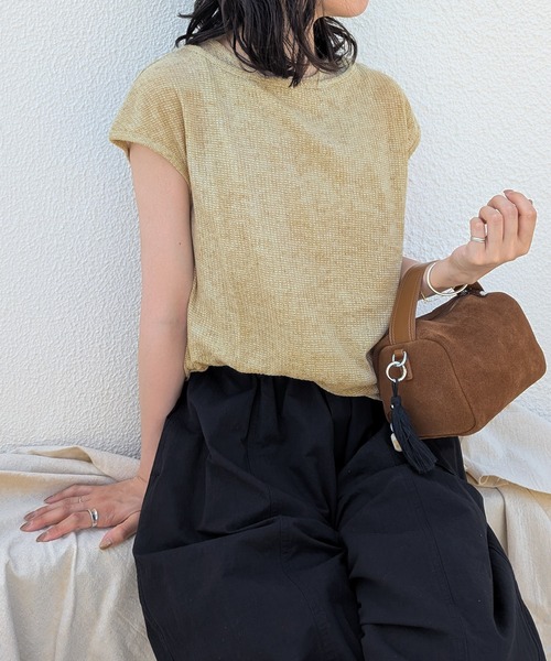 en CAnAF（エンカナフ）の「2セット タンクトップ プルオーバー レイヤードトップス（その他トップス・レディース・ブラック/オフホワイト/ベージュ・フリー）」の10枚目の写真