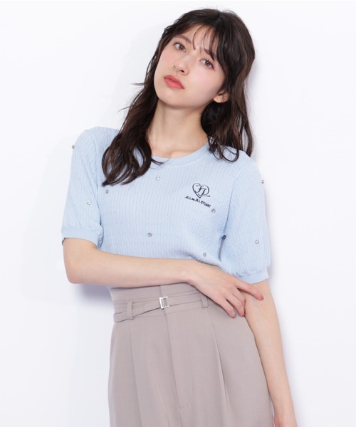 JILL by JILL STUART(ジルバイジルスチュアート)の「◇ミニケーブルハート刺繍ニット(ニット/セーター・レディース・ブラック/ブルー/ホワイト・FREE)」の17枚目の写真