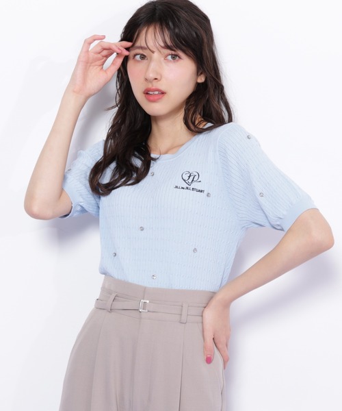 JILL by JILL STUART(ジルバイジルスチュアート)の「◇ミニケーブルハート刺繍ニット(ニット/セーター・レディース・ブラック/ブルー/ホワイト・FREE)」の15枚目の写真