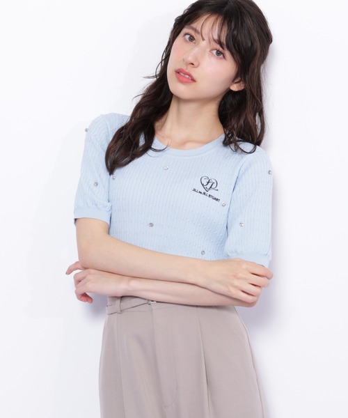 JILL by JILL STUART(ジルバイジルスチュアート)の「◇ミニケーブルハート刺繍ニット(ニット/セーター・レディース・ブラック/ブルー/ホワイト・FREE)」の18枚目の写真